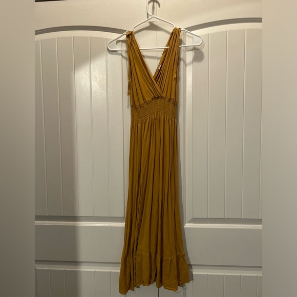 Unbranded Women’s Yellow Dress Adjustable scrunch ties SMALLMEDIUM - Picture 2 of 4